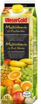 WeserGold Multivitamin 12-Fruchtnektar light 1000ml