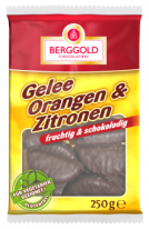 Berggold Gelee Orangen und Zitronen Schokoliert 250g