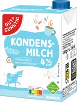 Gut&Günstig Kondensmilch 4% Fett 340g