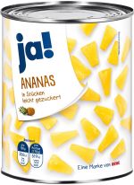 Ja Ananas-Stücke leicht gezuckert 580ml