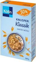 Kölln Müsli Knusper Klassik 50% weniger Zucker 500g