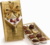 DELL Gift Wrapped Ballotin Metallic Gold Pralines 100g
