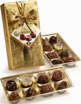 DELL Gift Wrapped Ballotin Metallic Gold Pralines 200g