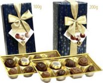 DELL Gift Wrapped Ballotin Snow Flakes Blue 100g