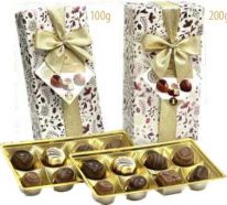 DELL Gift Wrapped Ballotin Holly Leaves Red 100g