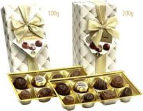 DELL Gift Wrapped Ballotin Golden Dots White/Gold 200g