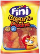 Fini Sugar Peach Hearts 90g Halal