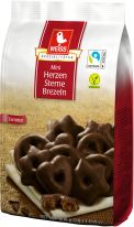 Lambertz Christmas Weiss Mini-Herzen-Sterne-Brezeln Zartbitter 400g