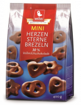 Lambertz Christmas Weiss Mini-Herzen-Sterne-Brezeln Vollmilch 400g