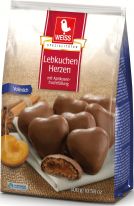Lambertz Christmas Weiss Gefüllte Lebkuchen-Herzen Vollmilch 300g