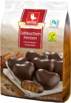 Lambertz Christmas Weiss Lebkuchen-Herzen Zartbitter 300g