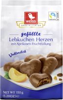Lambertz Christmas Weiss Gefüllte Lebkuchen-Herzen Vollmilch 150g