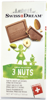 Goldkenn SwissDream Milk With 3 Nuts - Almonds, Hazelnuts and Pistachios Bar 100g