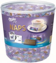 Mondelez Milka Naps Alpenmilch Klarsichtdose 1000g