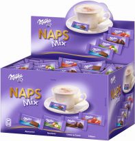 Mondelez Milka Naps Mix Thekendisplay 1702g