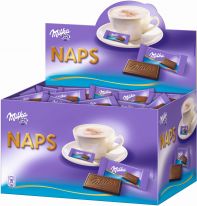 Mondelez Milka Naps Alpenmilch Thekendisplay 1702g