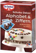 Dr.Oetker Backzutaten - Schoko Alphabet U. Ziffern 58g