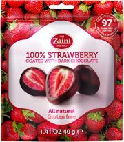 Zaini - 100% Strawberry Coated With Dark Chocolate 40g