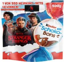 Ferrero Limited Kinder Schoko-Bons 500g XXL-Pack, Display, 80pcs Stranger Things Promotion