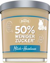 Zentis 50 % weniger Zucker Creme Haselnuss-Milchcreme 200g
