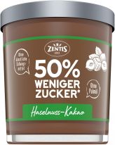 Zentis 50 % weniger Zucker Creme Haselnuss-Kakao Creme 200g