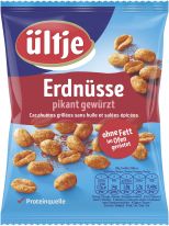 Ültje - Erdnüsse, pikant gewürzt, ohne Fett geröstet, Beutel 200g