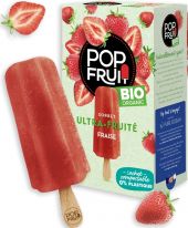 Pop Fruit Bio Sorbet Fraise 4x70g