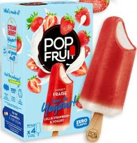 Pop Fruit Stick Yogourt Strawberry 4x60g