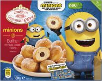 Coppenrath & Wiese Cafeteria Minis Minions-Berliner mit Nuss-Nougat Füllung Kleingebäck 160g