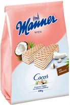 Manner Cocos Schnitten Waffeln mit Cocoscreme 400g, 5pcs