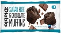 :Diablo Sugar Free 6 Pack Chocolate Muffins 6x45g