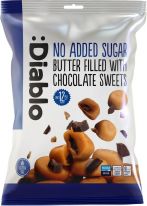 :Diablo No Added Sugar Butter Filled with Chocolate Sweets 75g