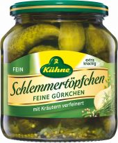 Kühne Schlemmertöpfchen Feine Gürkchen 580ml, 12pcs