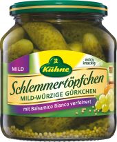 Kühne Schlemmertöpfchen Mild-Würz. Gürkchen 580ml, 12pcs