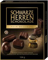 Schwarze Herren Pralinés 124g