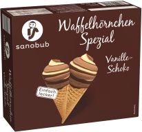 Sanobub Vanille Schoko Waffeltüte 6x120ml