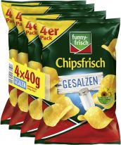 Funny Frisch Chipsfrisch gesalzen , Multipack 4x40g