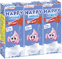 Hochwald Happy Drink Typ Erdbeere 1,35% Fett 3x200ml