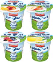 Ehrmann Almighurt Waldbeeren/Nektarine-Floridaorange/Apfel-Birne/Zitrone 150g, 20pcs