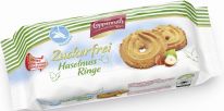 Coppenrath Feingebäck Zuckerfrei Haselnuss Ringe 200g, 14pcs