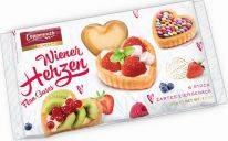 Coppenrath Feingebäck Wiener Tortelett Herzen 100g, Display, 224pcs