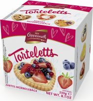Coppenrath Feingebäck Zarte Mürbe-Tortelett Herzen 230g, Display, 180pcs