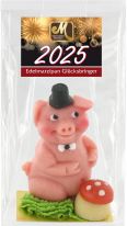 Odenwälder Marzipan Christmas Schwein Casanova Relief mit Pilz im Beutel 100g