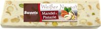 Sweets for my sweet Weißer Nougat Riegel mit Pistazien und Mandeln im Schlauchbeutel 150g