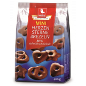 Lambertz Christmas Weiss Mini-Herzen-Sterne-Brezeln Vollmilch 400g