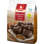 Lambertz Christmas Weiss Lebkuchen-Herzen Zartbitter 300g