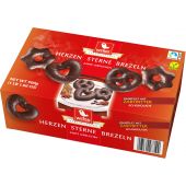 Lambertz Christmas Weiss Herzen/Sterne/Brezeln Zartbitter 500g