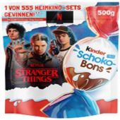 Ferrero Limited Kinder Schoko-Bons 500g XXL-Pack, Display, 80pcs Stranger Things Promotion