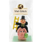 Odenwälder Marzipan Christmas Schwein lachend m. Schlotfeger 50g