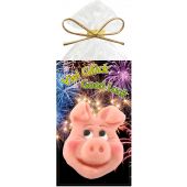 Odenwälder Marzipan Christmas Scheinekopf auf Silvesterkärtchen 20g
